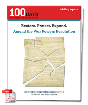 CCR's white paper on War Powers
