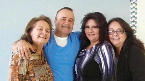 Gabriel Huerta with (L-R) his mother, his wife, and his sister