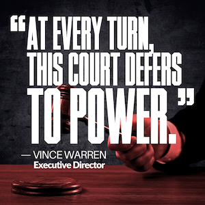 text reads at every turn this court defers to power vince warren executive director