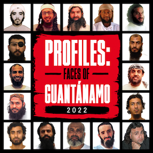text reads profiles faces of guantanamo 