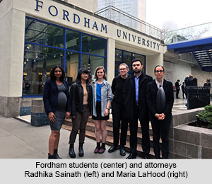Fordham students, and attorneys Radhika Sainath and Maria LaHood