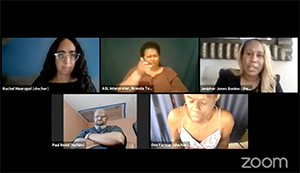image of the zoom call for our virtual event Fighting for Freedom From the Inside Celebrating the Advocacy of Jailhouse Lawyers