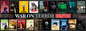 text reads war on terror film festival october 1 to october 31