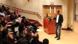 Vince speaking at Haveford
