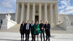 CCR legal team on the steps of the Supreme Court