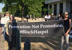 Protest against Gina Haspel nomination