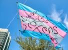 Trans flag in support  of protecting incarcerated trans people
