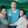 Victor Gallegos with his family. It was their first contact visit in over 20 years.